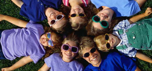 kids wearing sunglasses